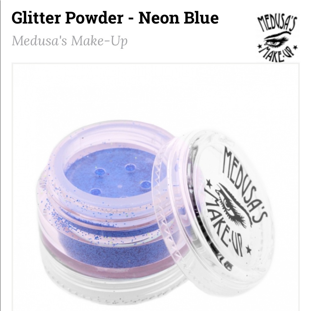 NEON BLUE Medusa Makeup Glitter Pot NWT - Picture 6 of 8